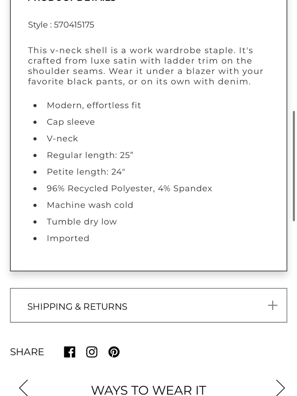 WHBM Satin Shell - Picture 8 of 8